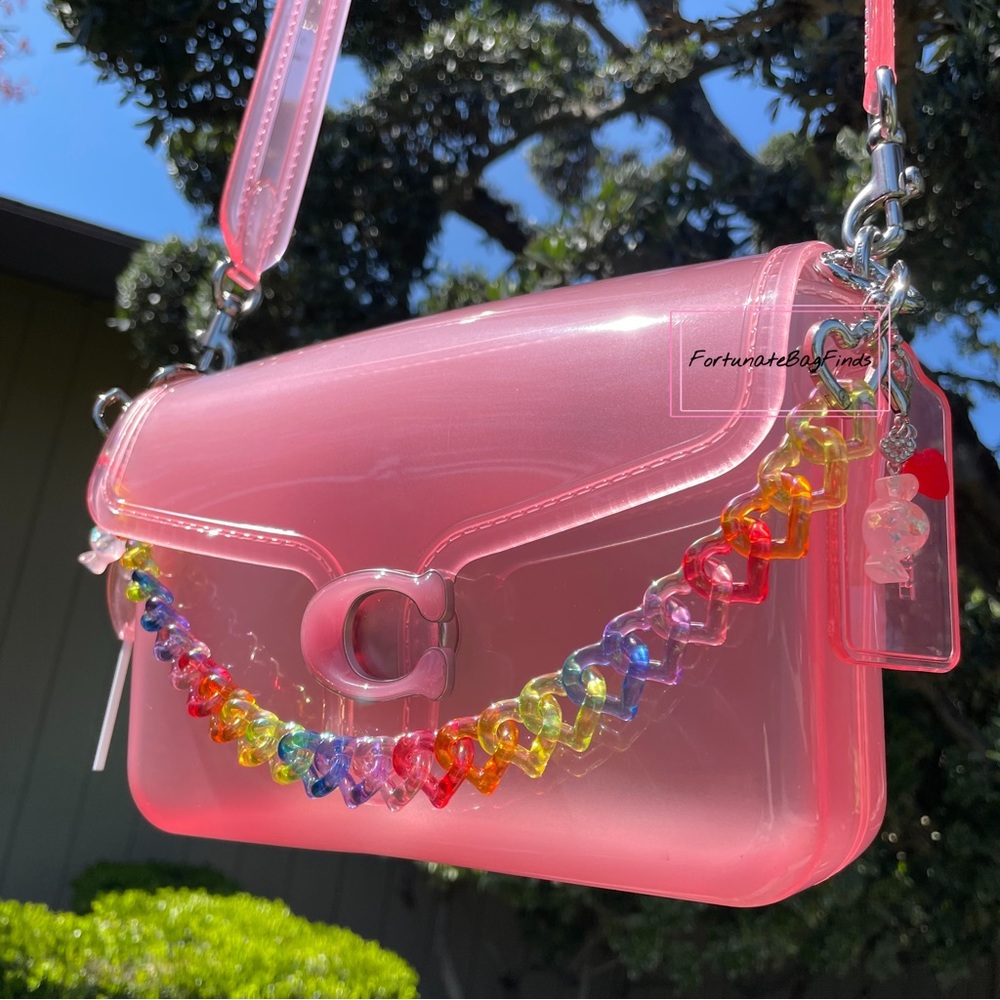 TRIPLE HEARTS True Rainbow Jelly Resin Bag Strap Novelty Bag Strap Kawaii Y2K - Picture 2 of 9